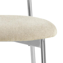Load image into Gallery viewer, Lyric Beige Apia Comfort Fabric Dining Chair With Chrome Legs, Set Of 2 Chairs
