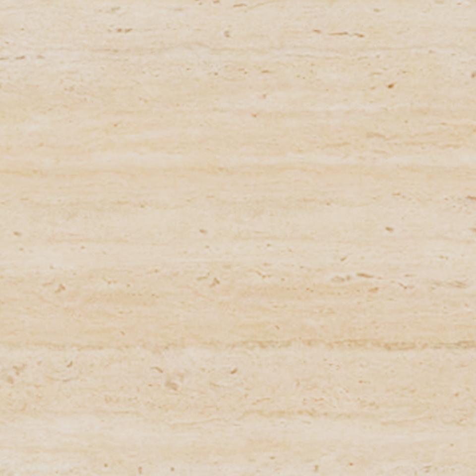 A close-up texture of a light beige stone or travertine surface with fine horizontal striations and natural tonal variation.