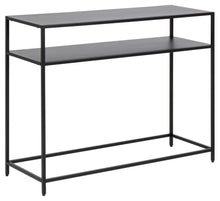 Load image into Gallery viewer, Newcastle Console Table Shelf Storage Unit In Black 100x35x79cm
