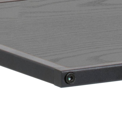 Seaford Over Arm C Shape Side Table With Black Top And Metal Base 43x35cm