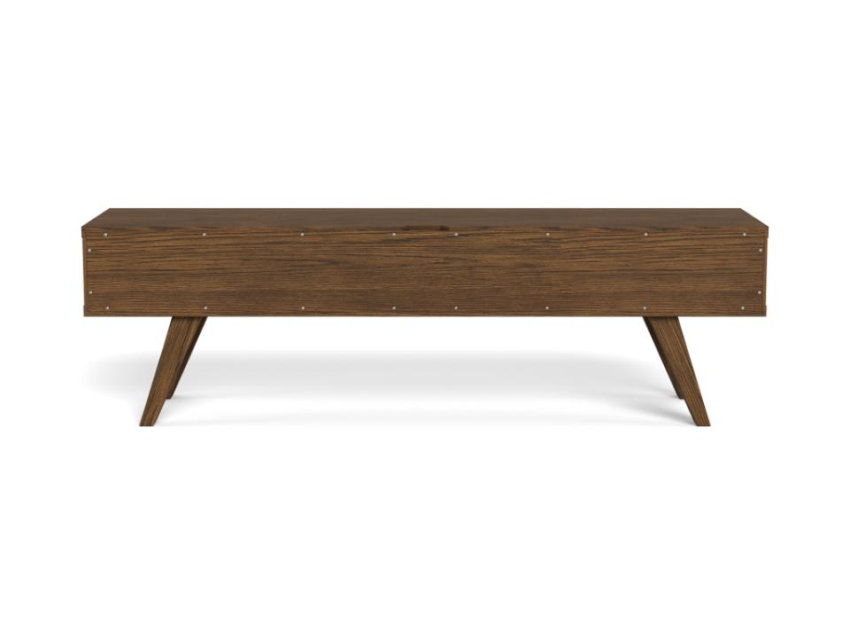 A-Line Long TV Unit With 2 Drawers And Shelf In Brown Oiled Oak 1.5m 150x40x45cm