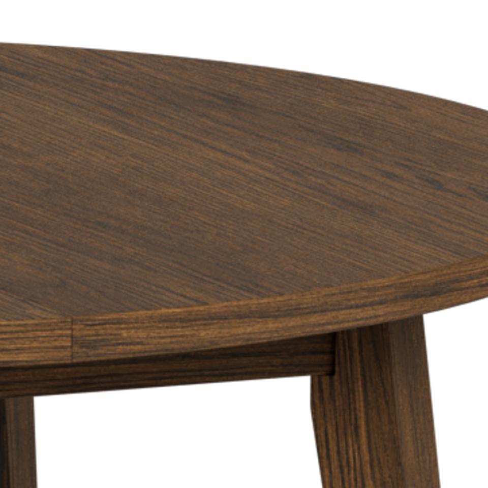 A-Line Extending Round Dining Table In Brown Oak 120 To 220cm