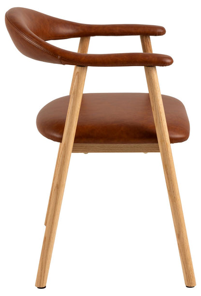 Addi Brandy Dining Chair With Armrests Set Of 2
