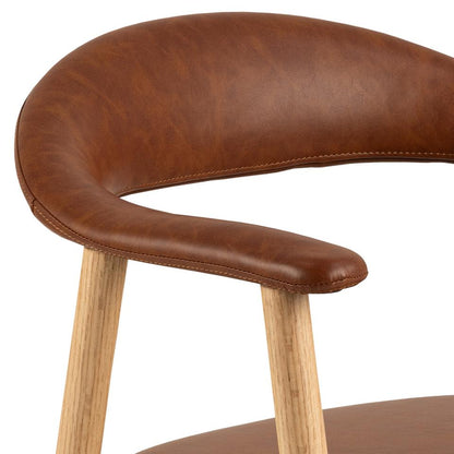 Addi Brandy Dining Chair With Armrests Set Of 2