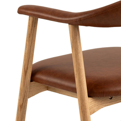 Addi Brandy Dining Chair With Armrests Set Of 2