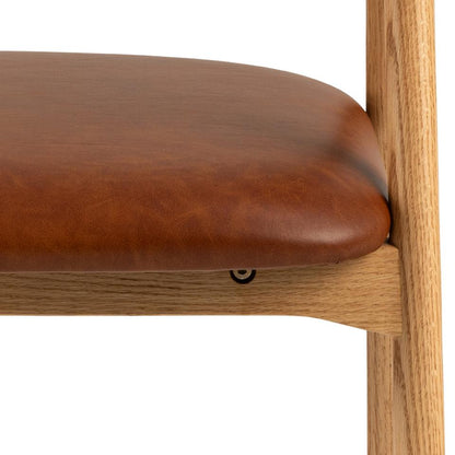 Addi Brandy Dining Chair With Armrests Set Of 2