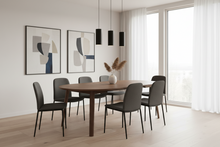 Load image into Gallery viewer, A-Line Extending Round Dining Table In Brown Oak 120 To 220cm
