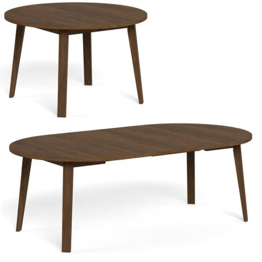 Two wooden tables on a white background