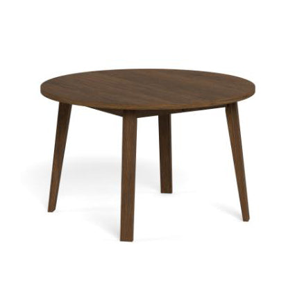 A-Line Round Dining Table In Brown Oak Spacious 120cm