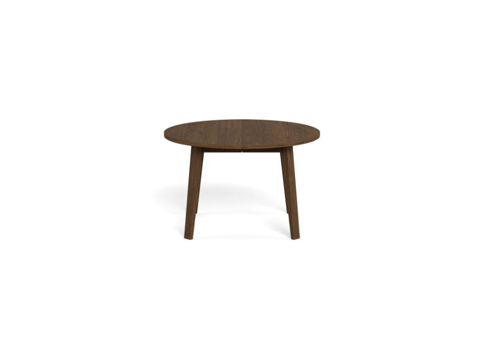 A-Line Round Dining Table In Brown Oak Spacious 120cm