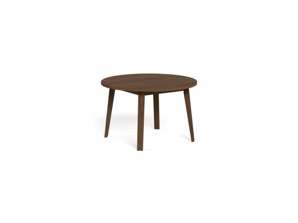 A-Line Round Dining Table In Brown Oak Spacious 120cm
