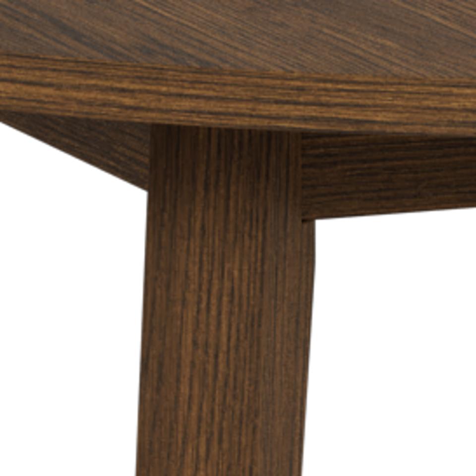 A-Line Round Dining Table In Brown Oak Spacious 120cm