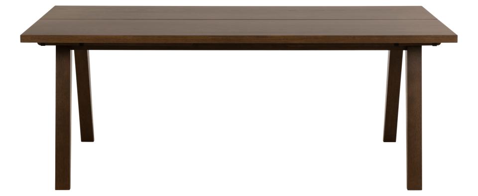 A-Line Rectangle Dining Table In Brown Oak Spacious 200cm