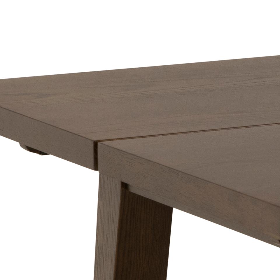 A-Line Rectangle Dining Table In Brown Oak Spacious 200cm