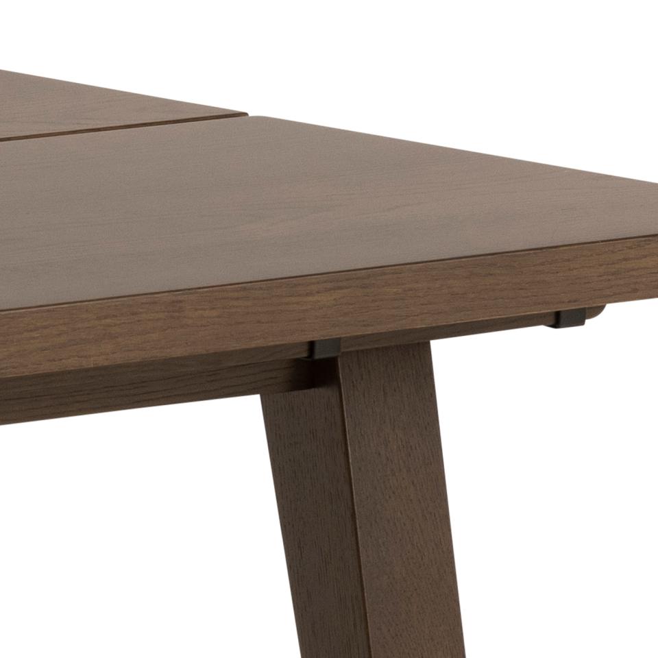 A-Line Rectangle Dining Table In Brown Oak Spacious 200cm
