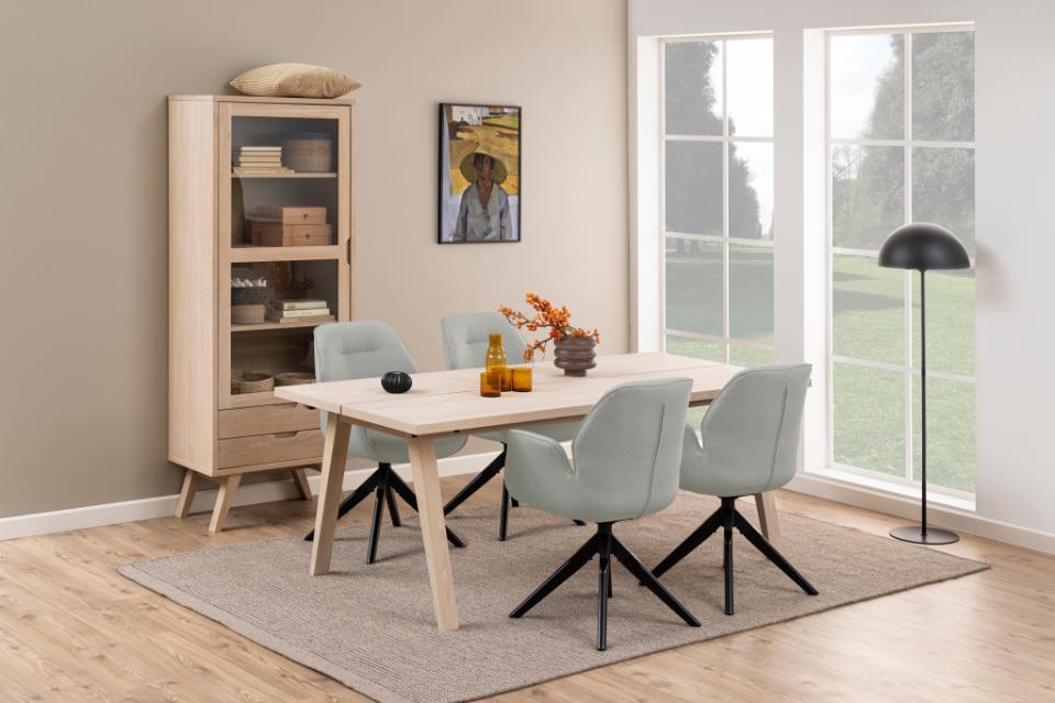 A-Line Rectangle Dining Table In White Oak Spacious 200cm