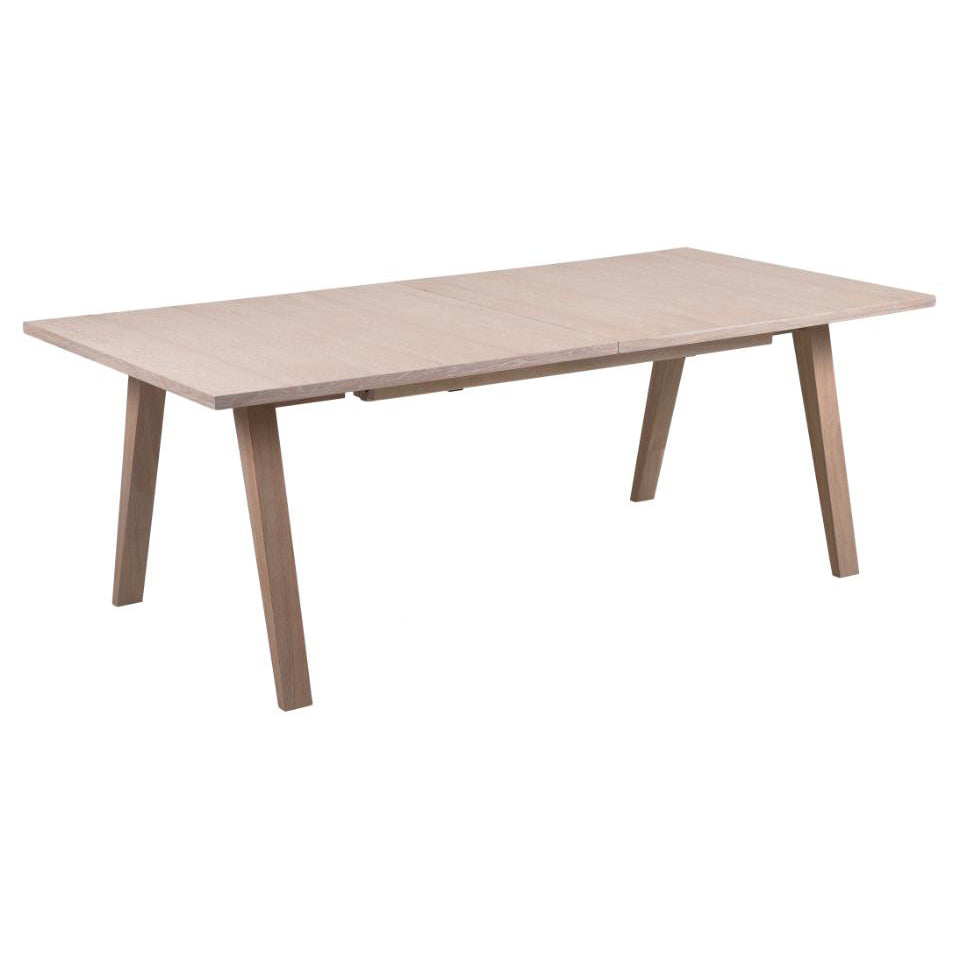 A-Line Extending Large Dining Table In White Oak Spacious 210cm To 310cm