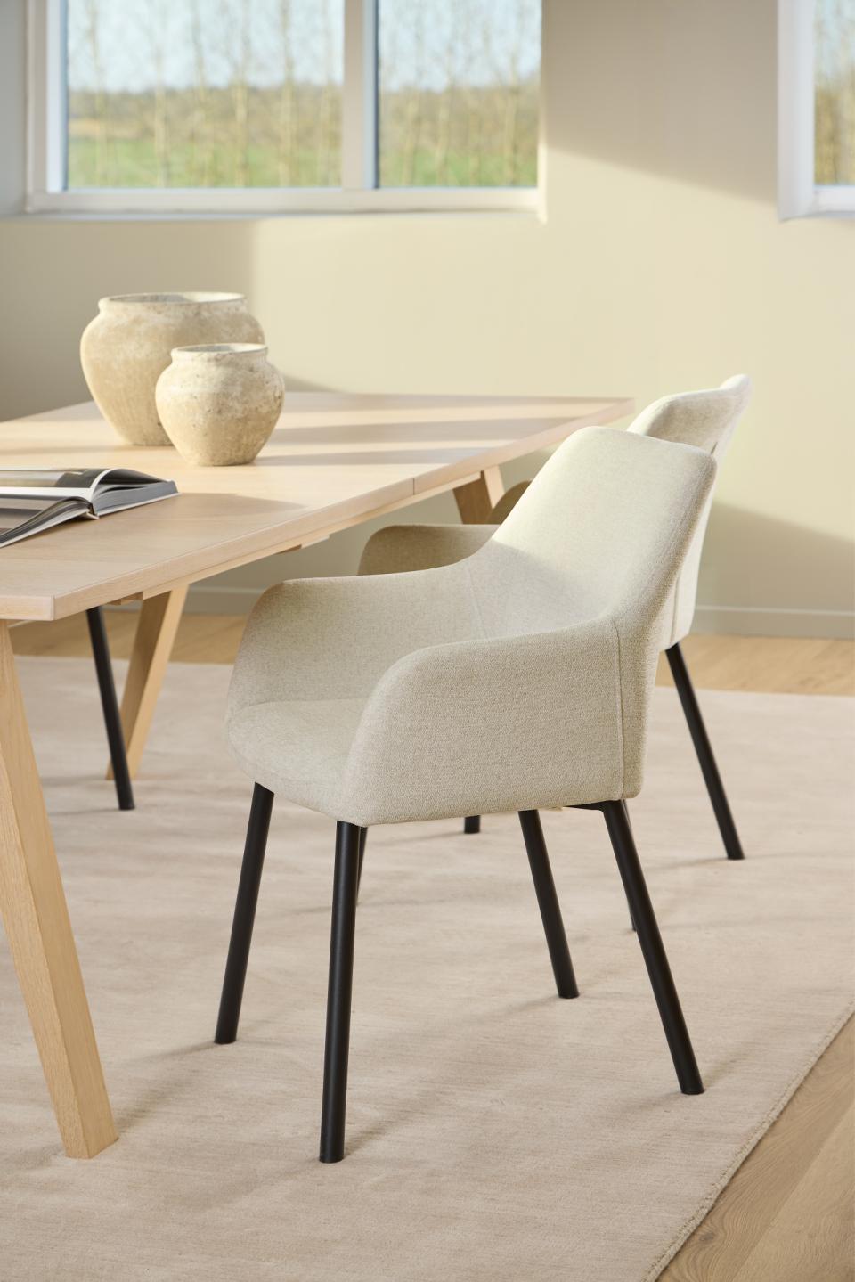 A-Line Extending Large Dining Table In White Oak Spacious 210cm To 310cm
