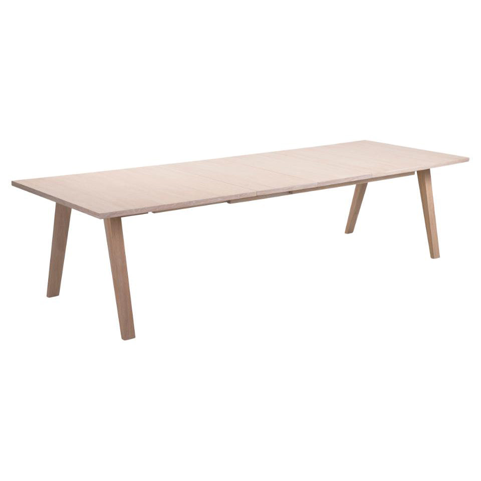 A-Line Extending Large Dining Table In White Oak Spacious 210cm To 310cm