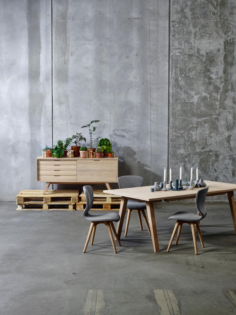 A-Line Extending Large Dining Table In White Oak Spacious 210cm To 310cm