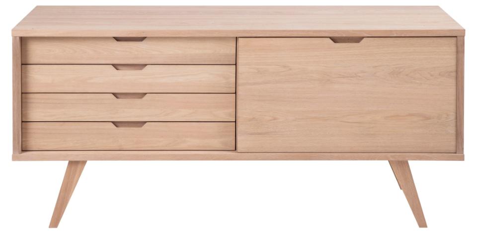 A-Line Buffet Sideboard Cabinet In White Oak With 4 Drawers And 1 Shelf 160x45x72cm
