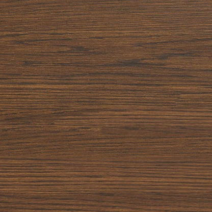 A close-up of a dark brown wood grain texture with visible horizontal lines and natural tonal variation.