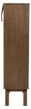 Load image into Gallery viewer, A-Line Deluxe Display Cabinet Brown Oak With Glass Door And 2 Storage Drawers 72x36x145cm
