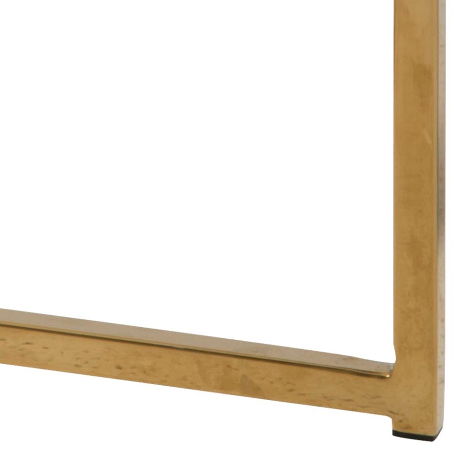 Alisma Square Side Table With A Green Marble Glass Top And Gold Base 50cm