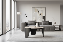 Load image into Gallery viewer, Altea Coffee Table With Ceramic Travertine Top And Steel Base Spacious 80cm
