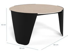 Load image into Gallery viewer, Altea Coffee Table With Ceramic Travertine Top And Steel Base Spacious 80cm
