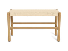 Load image into Gallery viewer, Alvin Bench With Weaved Rope Paper Plaits And Lacquered Pine Wood
