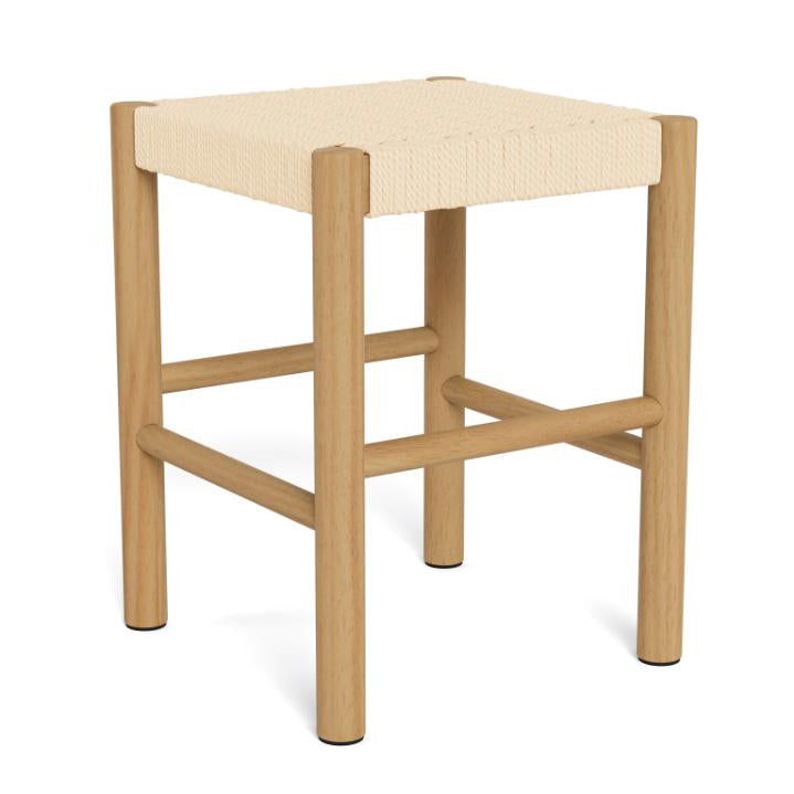 Alvin Stool With Weaved Rope Paper Plaits And Lacquered Pine Wood