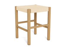 Load image into Gallery viewer, Alvin Stool With Weaved Rope Paper Plaits And Lacquered Pine Wood
