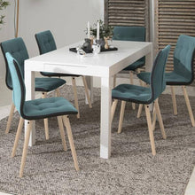 Load image into Gallery viewer, Angela White High Gloss Dining Table With Drawer, Quality Dining Furniture 150x80x76cm
