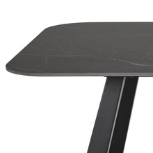 Load image into Gallery viewer, Black marble table top on a white background
