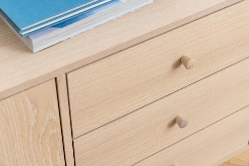 Aston Sideboard Lavish Solid Oak Cabinet With Great Storage And Adjustable Wooden Shelves 160x40x75cm