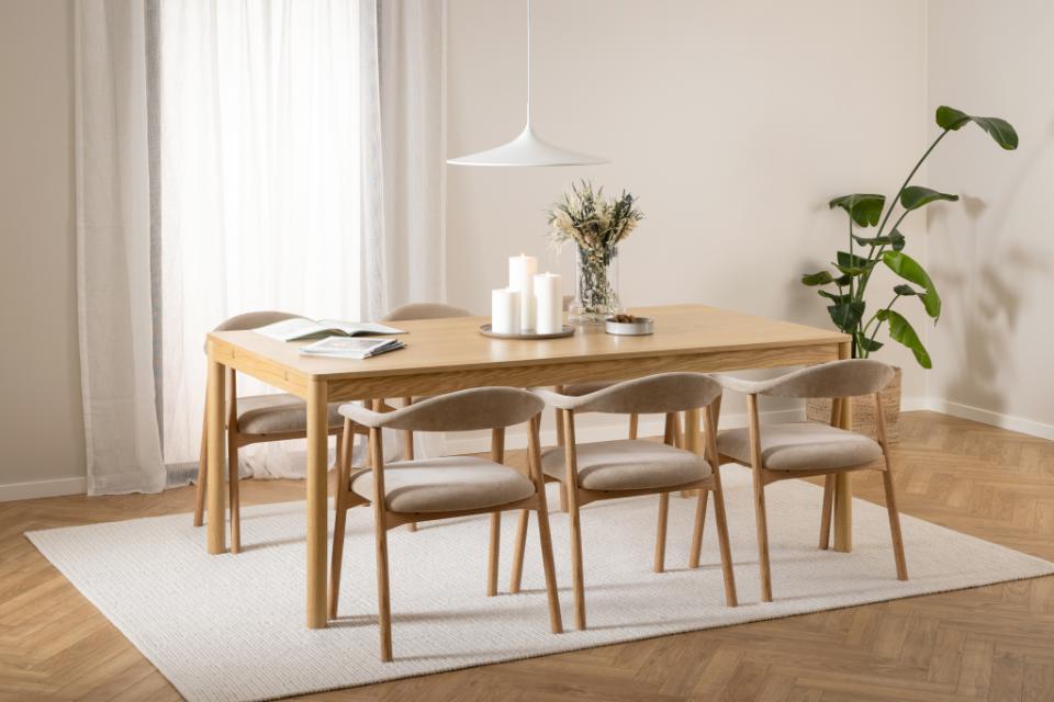 Atlantic Oak Rectangle Dining Table 8 Seat 200x100cm