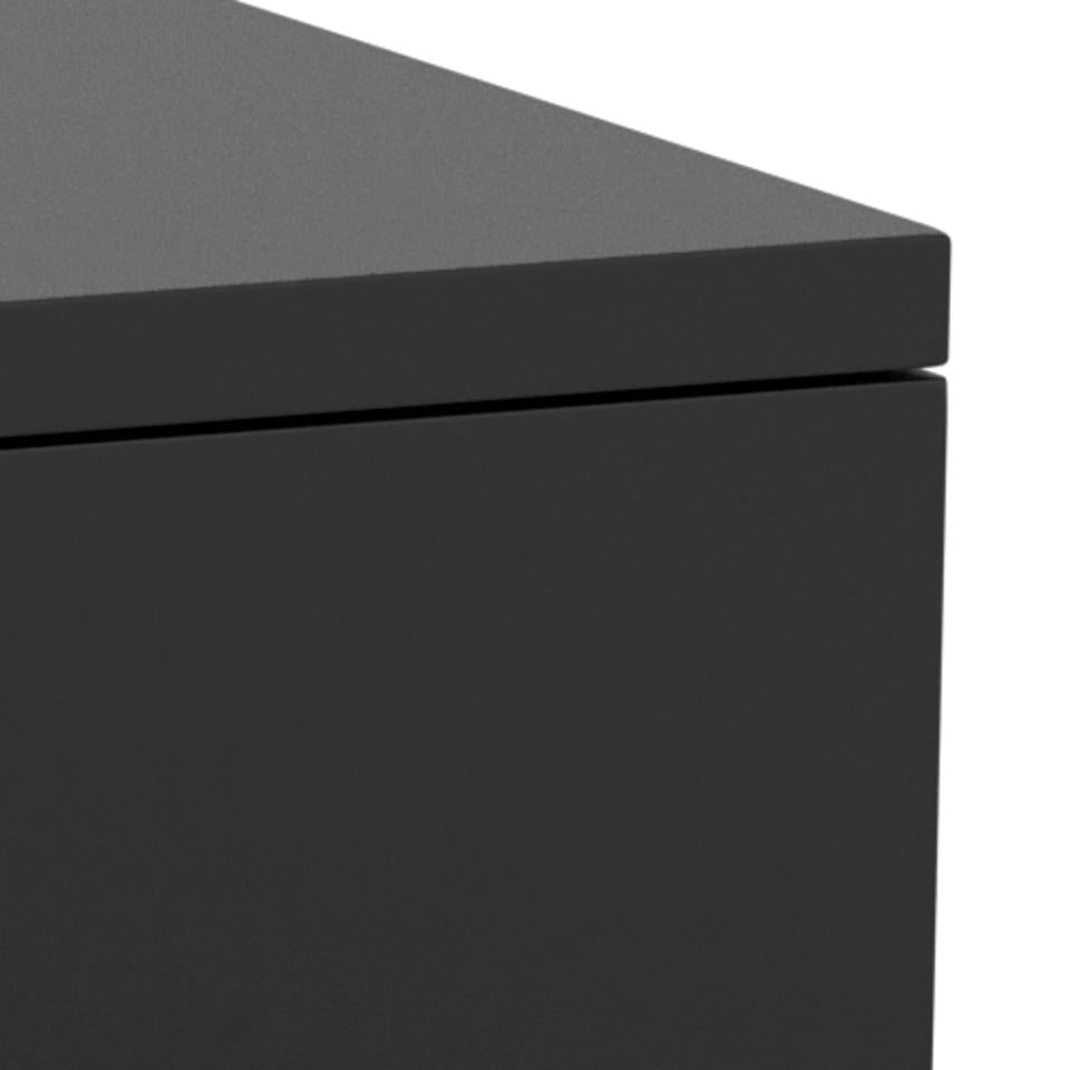 Avignon 1 Drawer Wooden Bedside Wall Table In Black, White Or Oak