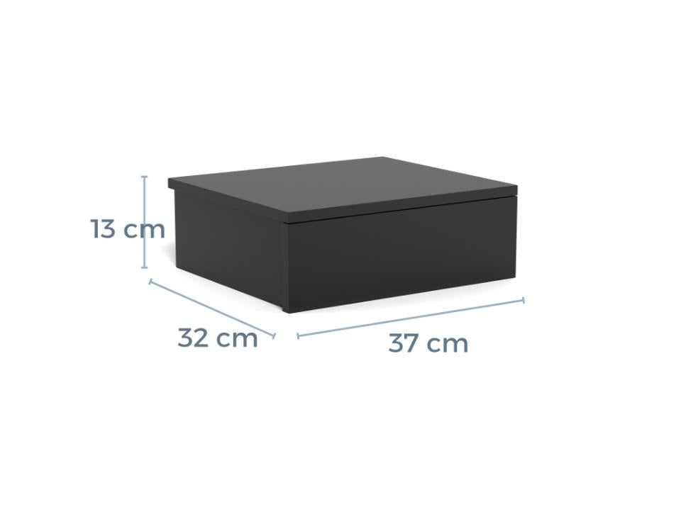 Avignon 1 Drawer Wooden Bedside Wall Table In Black, White Or Oak
