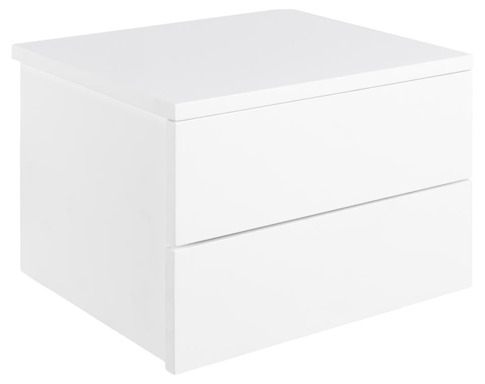 Avignon 2 Drawer Wooden Bedside Wall Table In Black Or White