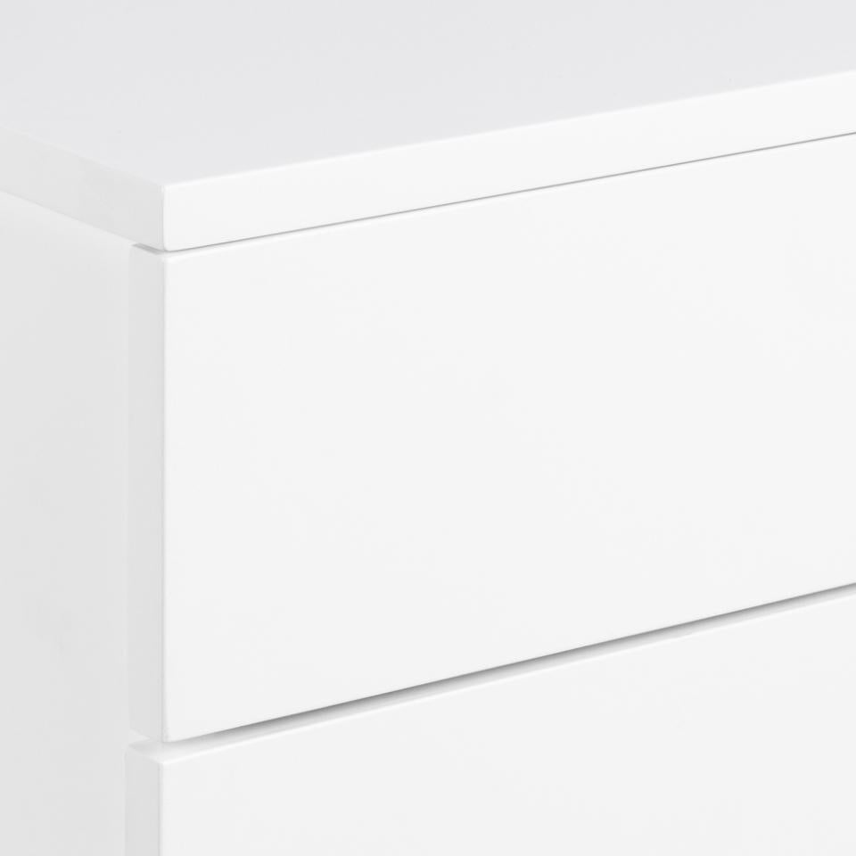 Avignon 2 Drawer Wooden Bedside Wall Table In Black Or White