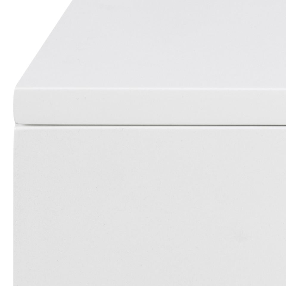Avignon 2 Drawer Wooden Bedside Wall Table In Black Or White