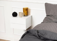 Load image into Gallery viewer, Avignon 2 Drawer Wooden Bedside Wall Table In Black Or White
