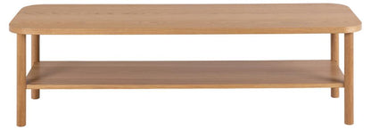 Banbury Long Oak Coffee Table 150 x 50 cm With Shelf