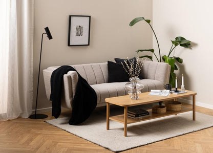 Banbury Long Oak Coffee Table 150 x 50 cm With Shelf