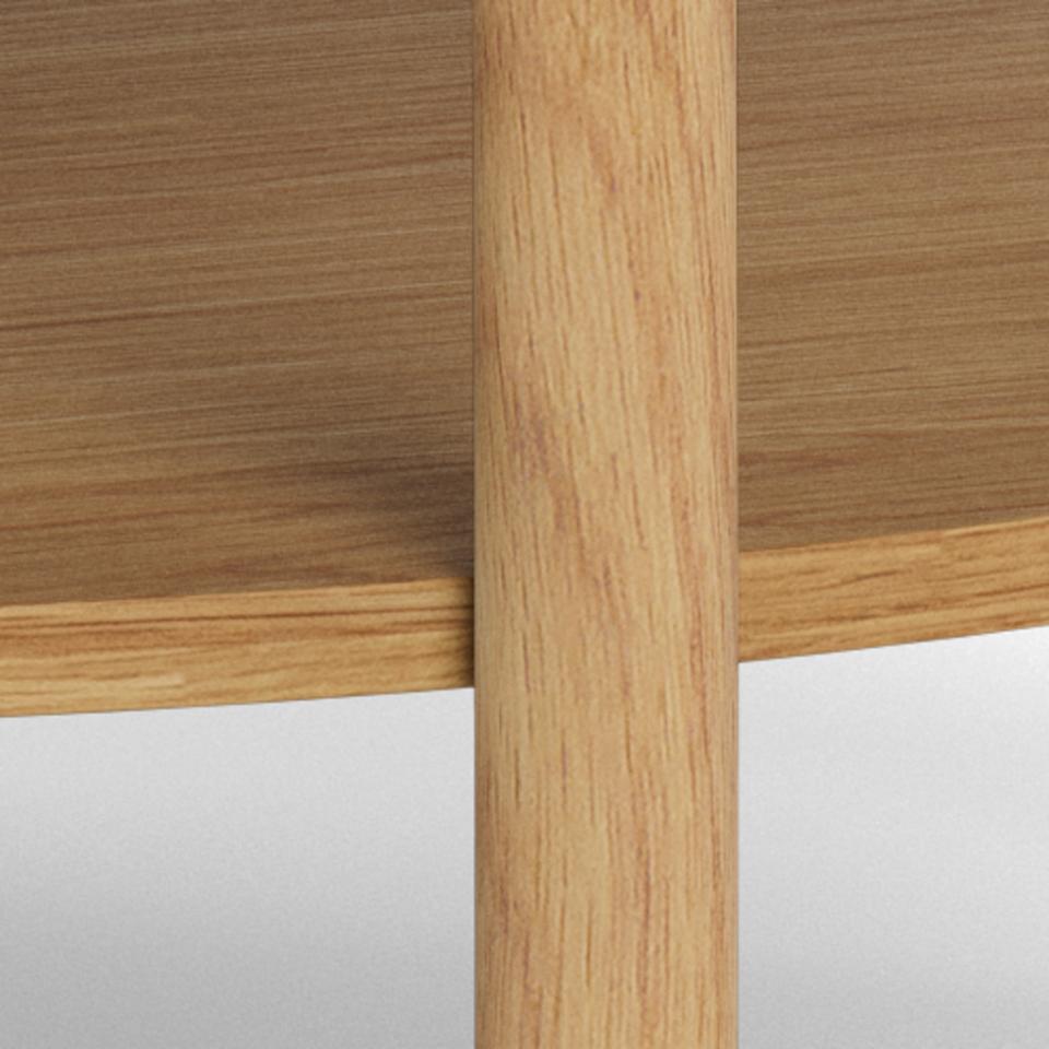 Banbury Round Oak Coffee Table Spacious 80cm With Shelf