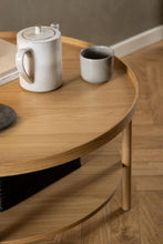 Load image into Gallery viewer, Banbury Round Oak Coffee Table Spacious 80cm With Shelf
