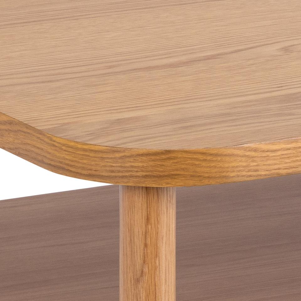 Banbury Square Oak Coffee Table Spacious 90cm With Shelf