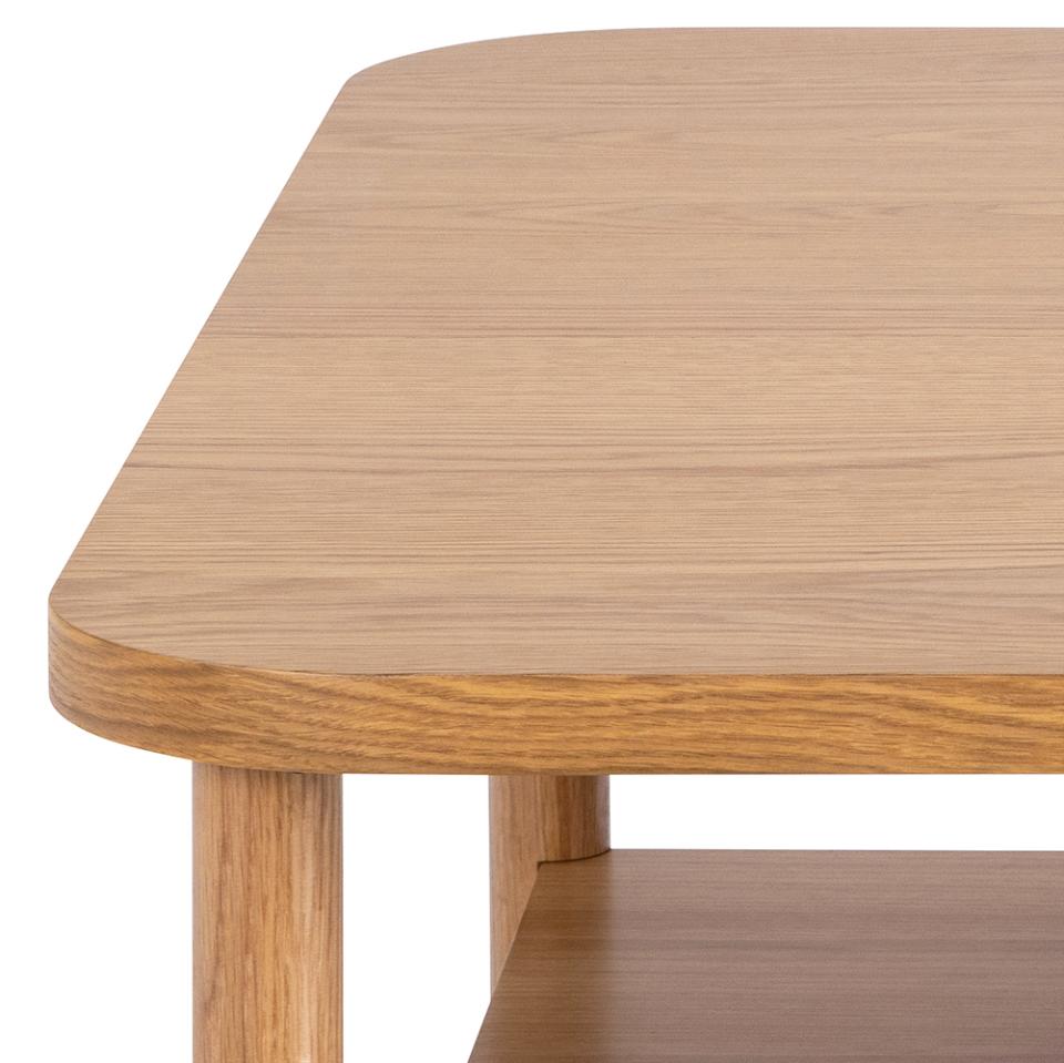 Banbury Square Oak Coffee Table Spacious 90cm With Shelf