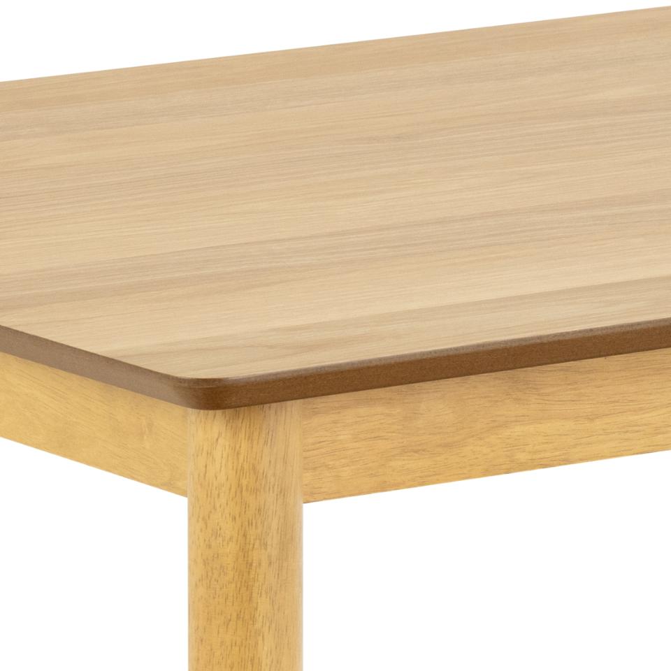 Barlow Oak Rectangle Dining Table, 6 Seats 120x80x75cm